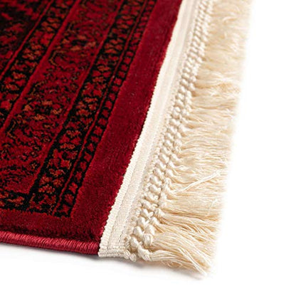 Unique Loom Tekke Collection Area Rug - Sheibani (4' 1" Square, Red/ Black) - size: 4'1" x 4'1" (Square)