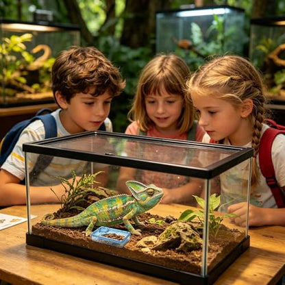 Reptile Bowl Clear Reptile Tank Accessories | Hermit Crab Food Bowl Lizard Feeder for Hermit Crab Frog Spider Chameleon Iguana Lizard Tarantula - color: Blue