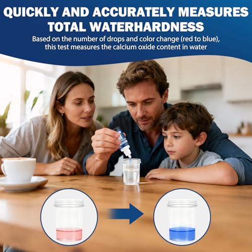 10ML Hard Water Test Kit, Rapid Quality Testing for Water | Water Hardness Test, Simple Operation Convenient to Carry of Applications for Tap water Well water Swimming Pool Spa Aquarium