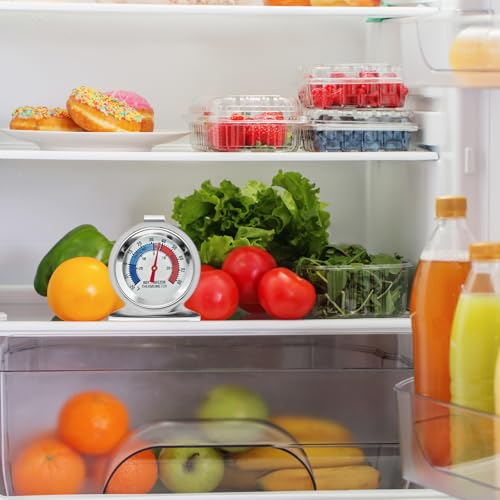 12 Pack Refrigerator Freezer Thermometer Large Dial Fridge Thermometer with Dual-Scale -30~30°C/-20~80°F for Freezer Refrigerator Cooler