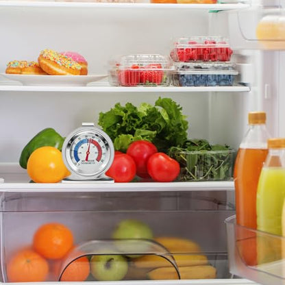 12 Pack Refrigerator Freezer Thermometer Large Dial Fridge Thermometer with Dual-Scale -30~30°C/-20~80°F for Freezer Refrigerator Cooler