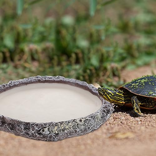 Abaodam Reptile Water Dish for Snakes and Lizards Multi-use Food Storage Basin Reptile Water Holder for Feeding and Hydration for Terrariums and Pet Enclosures