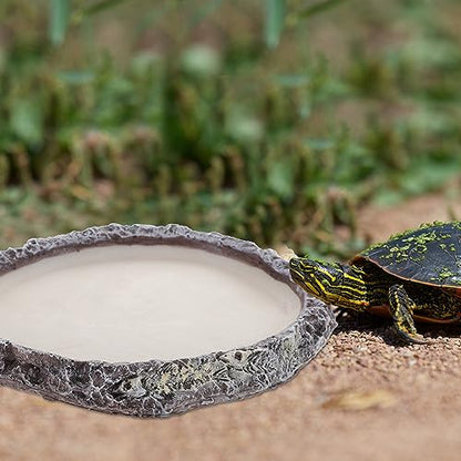 Abaodam Reptile Water Dish for Snakes and Lizards Multi-use Food Storage Basin Reptile Water Holder for Feeding and Hydration for Terrariums and Pet Enclosures