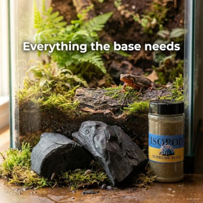 Newt/Salamander Bioactive Kit - 14qt Premium Bioactive Substrate + 4qt Leaf Litter + 4qt Sphagnum + Charcoal Iso-Flats Hide + 25 Dwarf Purple Isopods + 8oz Temperate Springtails