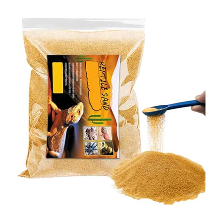 BNOSDM Reptile Sand,2.2lb Bearded Dragons Sands Substrate Bedding,Lizard Yellow Desert Blend Sands for Snakes Geckos Tortoises Turtle Tarantula - color: Yellow - 2.2Ib