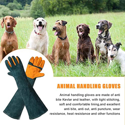 Dog Bite Protection Gloves - Heavy Duty Protective Mitts | Puncture Resistant Dog Training Gear | Scratch Proof Cat Grooming Gloves, Grooming Mitts Sleeve for Pet Care Workers Rescue W - color: C