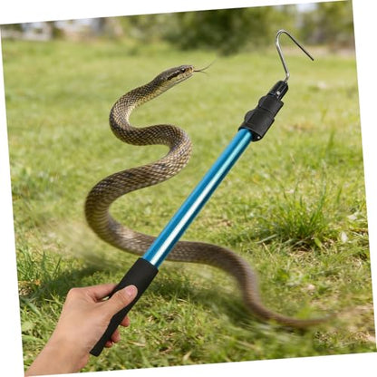 Retractable Snake Hook and Catching Hook, Collapsible Aluminium Alloy Snake Grabber Tool 19.7-45.7in for Safe Reptile Handling in Garden and Outdoor Use