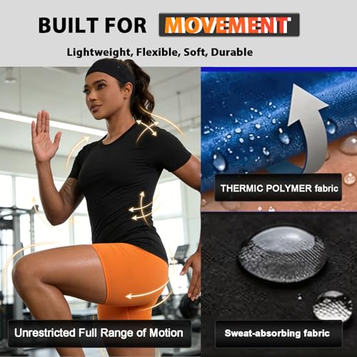 Sauna Suit Shirt For Women Waist Trainer Sweat Vest Workout Fajas Heat Trapping Athletic Tee Top Compression Body Shaper - size: XX-Large