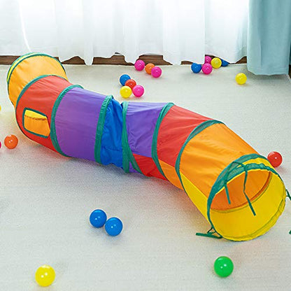 iCAGY Cat Tunnel Toys for Indoor Cats Kittens Rabbits, Pet Toy Play Tunnels | Interactive Crinkle Pop Up Tunnel Toys, Relieve Cat Boredom, Pink 47" Shape S - color: Pink