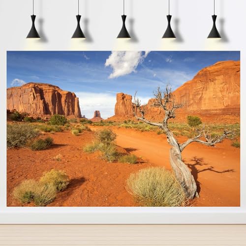 Reptile Habitat Background Sandstone Rock Mountain Scenery Backdrop Desert Terrarium Aquarium Background Durable Polyester Vinyl 24x12in - color: Gobi Yellow, size: 24(W)x12(H)inches/ 60(W)*30cm(H)