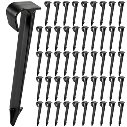 RedChili 50 Pack 1/2 Inch Irrigation Tubing Hold Down Anchor Stakes, Heavy Duty Drip Tubing Stakes 1/2" Drip Irrigation Tubing Fittings for Lawn Raised Bed Greenhouse Plant Watering System - size: 1/2" Stake-50P