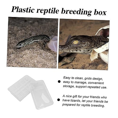 Abaodam Hatching Reptile Breeding Box Incubation Container for Lizards Snakes and Geckos Easy to Clean Design for Repeated Use and Visibility