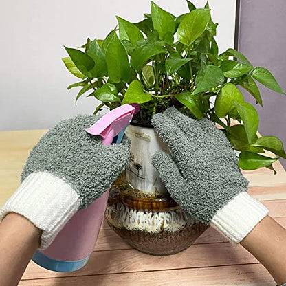 MIG4U Microfiber Gloves - Dusting Gloves for House Cleaning - Washable Blind Cleaner Duster Tool (Gray,S/M) - color: Gray 1 Pair, size: Small-Medium