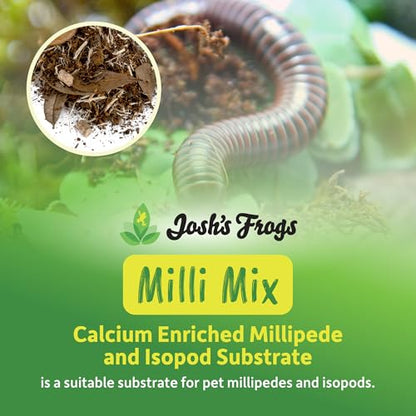 Josh's Frogs Milli Mix Millipede and Isopod Substrate, 2 Quarts | Calcium Enriched - size: 2 Quart