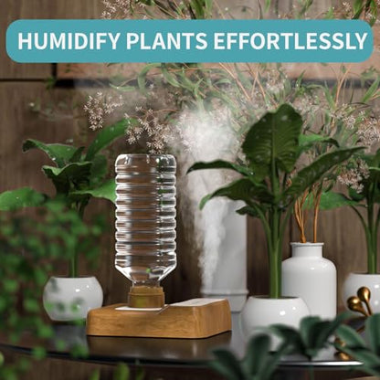 Travel Humidifier, Portable Humidifier for Plants, Bedroom, Office, Hotel or Car, Battery Operated Mini Cool Mist Humidifiers, Quiet 23dB, Auto-off, Night Light & BPA-Free, Wood Grain - color: Wood Grain