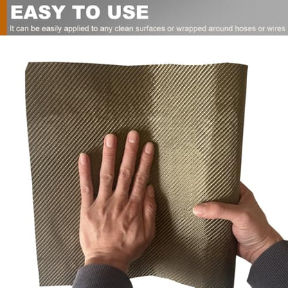 Titanium Thermal Barrier Adhesive Backed Heat Blanket Heat Shield Mat 12'' X 24'' for wall behind grill, fireplace kitchen cabinet 2500 Degrees Fire Pit Mat Fireproof Grill Pad - size: 12'' X 24''