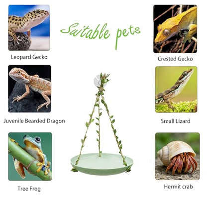 Frog Swing Toys, Frog Habitat Platform, Tank Aquarium Terrarium Decoration Accessories Suitable for Amphibians Frogs Geckos Hermit Crabs Hamsters Guinea Pigs Parrots Lizards.
