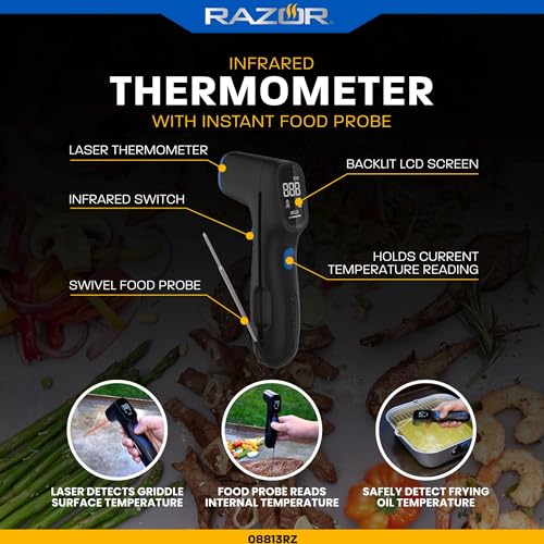 Razor Infrared Thermometer with Instant Food Probe