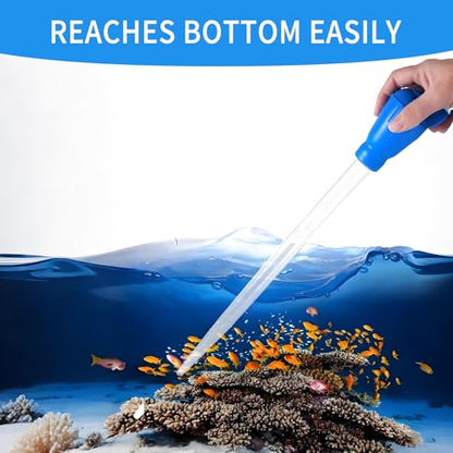 2 Piece Aquarium Coral Feeder with 2 Piece Stainless Steel Feeding Long Tweezers Syringe Spot Coral Feeder Reptile Feeding Tools for Aquatic Plant Reef Anemones Lionfish (Blue, Silvery) - size: 17.7 in Pipette (2 Pieces) + Tweezers (2 Pieces)