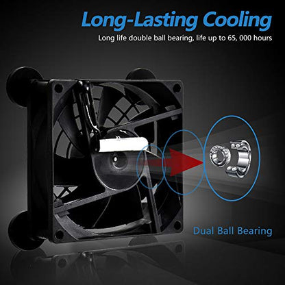 Mini, Compact 40mm x 20mm USB Fan, for VR Gear, Aquarium, Roku, Router, Raspberry Pi, Cosplay, Helmet Cooling Ventilation