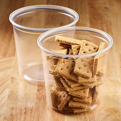 Karat [24oz - 500 ct] Clear PP Plastic Round Deli Food Container for Hot and Cold Food, BPA-Free (FP-DC24-PP) - size: 24 oz Container