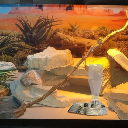 Automatic Reptile Water Dish 13.5Oz Reptile Water Bowl Bearded Dragon Leopard Gecko Snake Lizard Terrarium Tank Accessories… (Grey) - color: grey