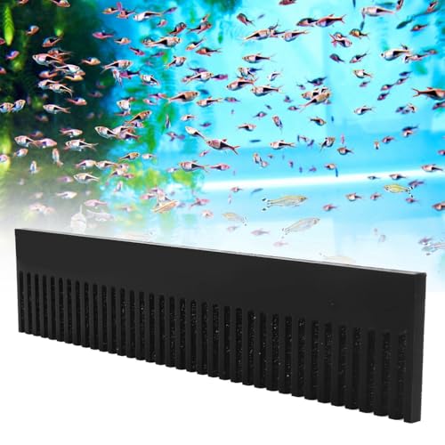 9 Inch Black Acrylic Weir Comb Fish Tank Divider with High Transparency Overflow Filter Guard for Aquarium