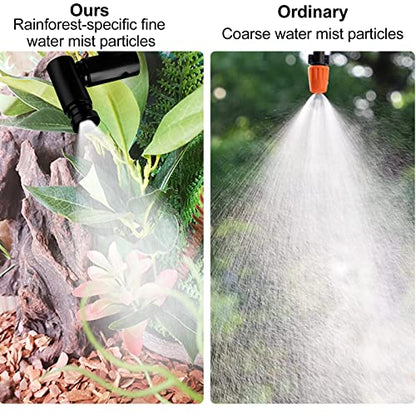 Reptile Humidifier, Intelligent Misting System with Timer, 360 Reptile Fogger for Chameleon, Lizard, Snake, Turtle, Frog, Amphibian, Rainforest Plants