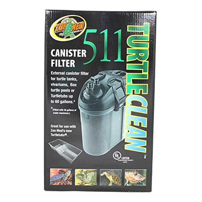 Zoo Med Turtle Clean 30 External Canister Filter for Aquatic Turtle Habitatsup To 30 gallon | For Aquatic Turtle Habitats