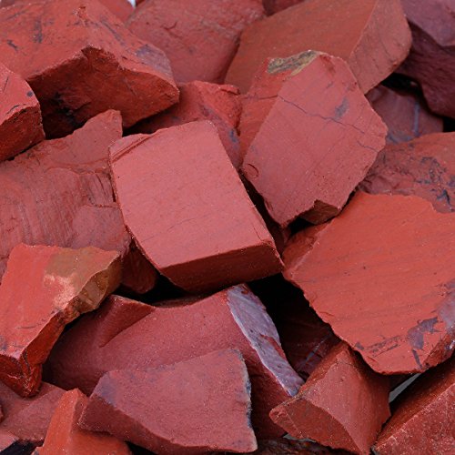 SUNYIK 1LB Natural Raw Red Jasper Stones Rock for Tumbling Cabbing | Irregular Healing Crystal Rock Stones for Aquarium, Terrarium Fish Tank, Fountain Rocks, Jewelry Making, Rock Collections - color: Red Jasper(0.9"-2")