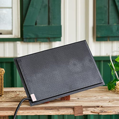 Farm Innovators HM-60P 19 x 13 Inch 60 Watt Heated Chicken Mat for Coops, Pens, and Nesting Areas | Thermostatically controlled ABS plastic mat can be mounted vertically or horizontally on a flat surface
