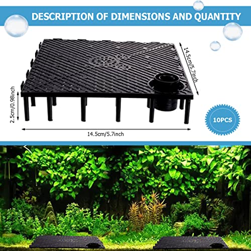 10 PCS Aquarium Divider Tray Fish Tank Grid Aquarium Filter Bottom for Fish Tank Isolation