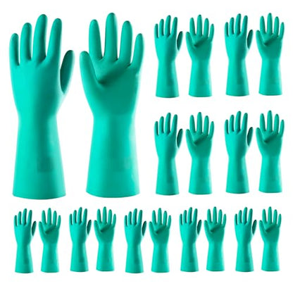 ThxToms 10 Pairs Nitrile Chemical Resistant Gloves,Latex Rubber Free,XL | Reusable Heavy Duty Diswashing Gloves, Acid Alkali Oil Protection, Industrial Use and Household Cleaning, Non-Slip - color: Pack of 10, size: X-Large