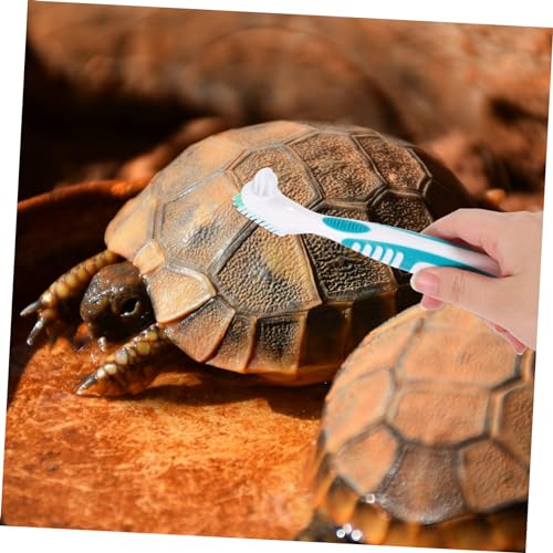YARNOW 2pcs Turtle Shell Cleaning Brush Easy to Use Double-Sided Design Reptile Brush for Aquarium Accessories - color: Multi