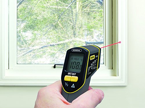 General Tools Non-Contact Digital Laser Temperature Gun, Thermal Detector, -4 to 608 degrees F (-20 to 320 degrees C) - For Cooking/BBQ/Food/Fridge/Pizza Oven/Engine - style: Mid Range