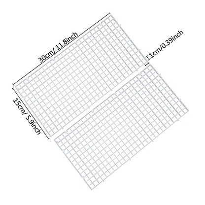 Aquarium Plastic Grid Divider Tray Egg Crate, 2 Pcs S | Grid Isolate Board Divider, Fish Tank Bottom, Black Filter Tray - size: 2 Pcs S