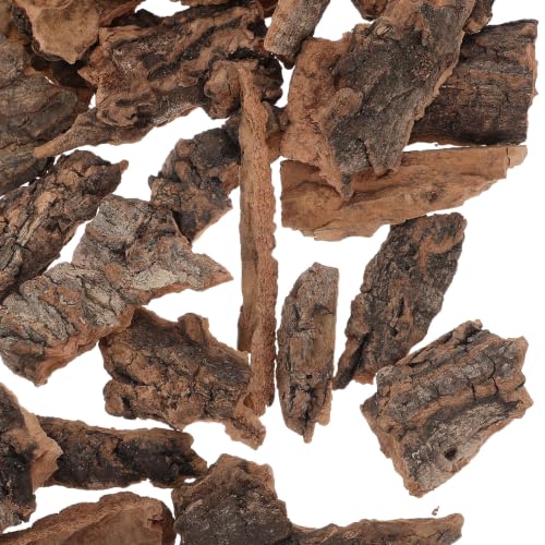 Natural Cork Bark Pieces for Reptile Enclosure, Smooth Edges Wood Substrate 8x4.5x0.4cm, Supports Humidity Gradients and Lowers Skin Abrasions, for Tortoise and Snake in Chameleon