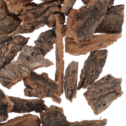 Natural Cork Bark Pieces for Reptile Enclosure, Smooth Edges Wood Substrate 8x4.5x0.4cm, Supports Humidity Gradients and Lowers Skin Abrasions, for Tortoise and Snake in Chameleon