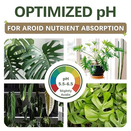 AROID Potting Mix/Premium Soil for Monstera, Philodendron, Alocasia, Anthurium – Chunky, Optimally Aerated Soil – Organic & Ready to Use – Supercharges Root and Foliage Growth (4 QTS) - size: 4 QTS