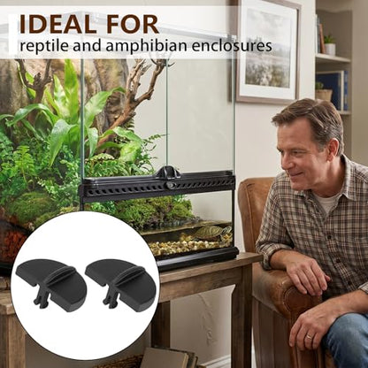 Enclosures Lid Clip Compatible with Exo Terra, for Terrariums and Animal Cages, Easy-Lock Frame Fastener(2Pcs)