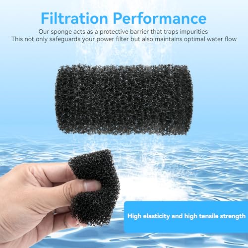 Prefilter Sponge for Fluval AC20/AC30/AC50 Filter, Aquarium Intake Sponges | Edge Prefilter Sponge Intake Strainer Cover for Freshwater Saltwater Aquariums Small Fish Shrimp Fry Fish, 6 pcs