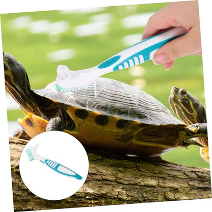 YARNOW 2pcs Turtle Shell Cleaning Brush Easy to Use Double-Sided Design Reptile Brush for Aquarium Accessories - color: Multi