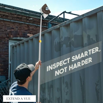 Inspection Mirror Telescoping Pole, Lightweight & Durable, 2 ft - 4 ft Pole, 6 x 6 inch Acrylic Mirror - size: 6 x 6 inch Acrylic Mirror, style: 2 ft - 4 ft Pole
