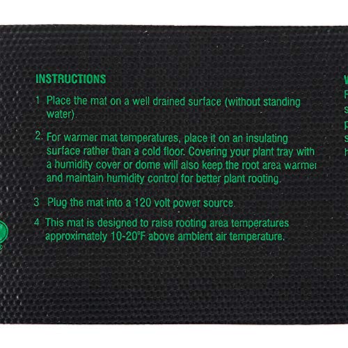 JUMP START Heat Mat, 3" x 20" Inches MT10004 Waterproof Durable, 7.3 Watt UL Certified Seedling, 3"x20", 7.3W - size: 3"x20"