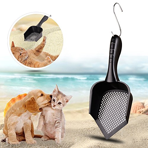 Cat Scooper Fine Sand Sifter Kitty Litter Scoop Sifter Kitty Litter Shovel Pointed End Cat Litter Scoop Pet Reptile Terrarium Bedding Litter Cleaner Corner Scoop Pet Poop Net Shovel Kit - color: Hole: 3.0mm