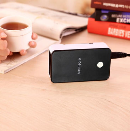 Safety Energy-saving Heater Mini Portable Electric Fan Heater Air Warmer | for Room Office Desktop Black - color: Black