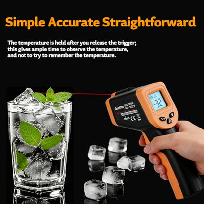 Blackstone Infrared Thermometer Gun for Cooking, Pizza Oven Thermometer | IR Temperature Gun for Griddle Cast Iron, -58℉~1022℉ Non Contact Heat Gun for Surface with Hard Carrying Bag (NOT for Human)