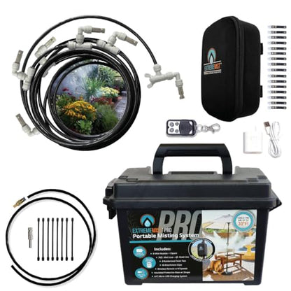 Portable Mist System Pro 24ft Wireless Outdoor Cooling Kit - color: 6 Mist Nozzles