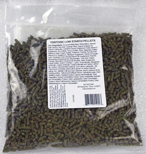 Nature Zone Tortoise Low Starch Pellets 1 lb, for Grassland, Desert, Tropical, Forest Tortoises