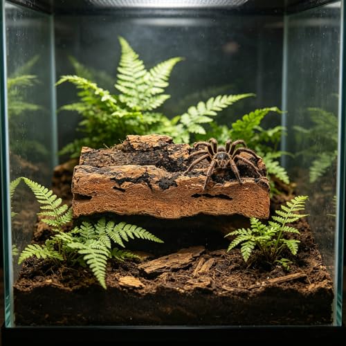 NUOBESTY 8 Pack Cork Bark for Reptile Hides and Terrarium Decor | Natural 2 X 3.9 in Reptile Tree Bark Panels for Gecko Climbing, Custom Shelters, Plant Mounting and Bioactive Layouts
